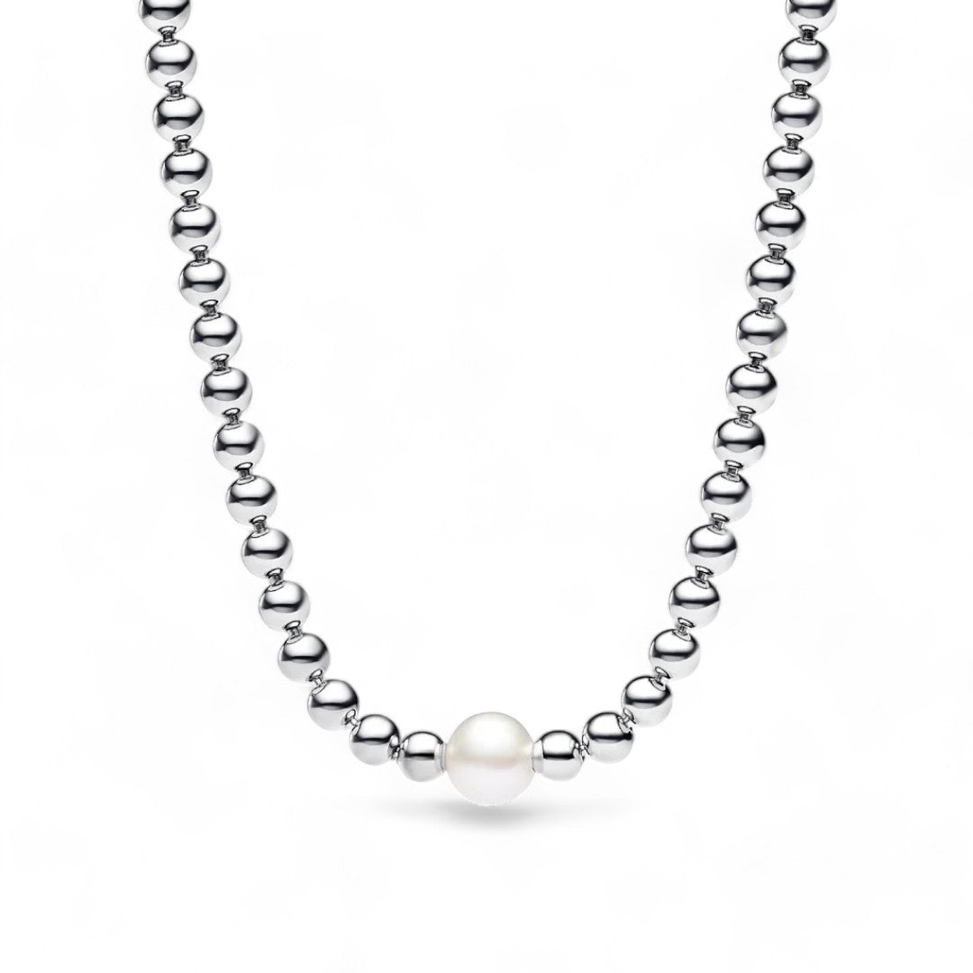 Collana Donna Pandora con Perla d'Acqua Dolce Coltivata e Sfere - 393176C01 - Gioielleria De Patto