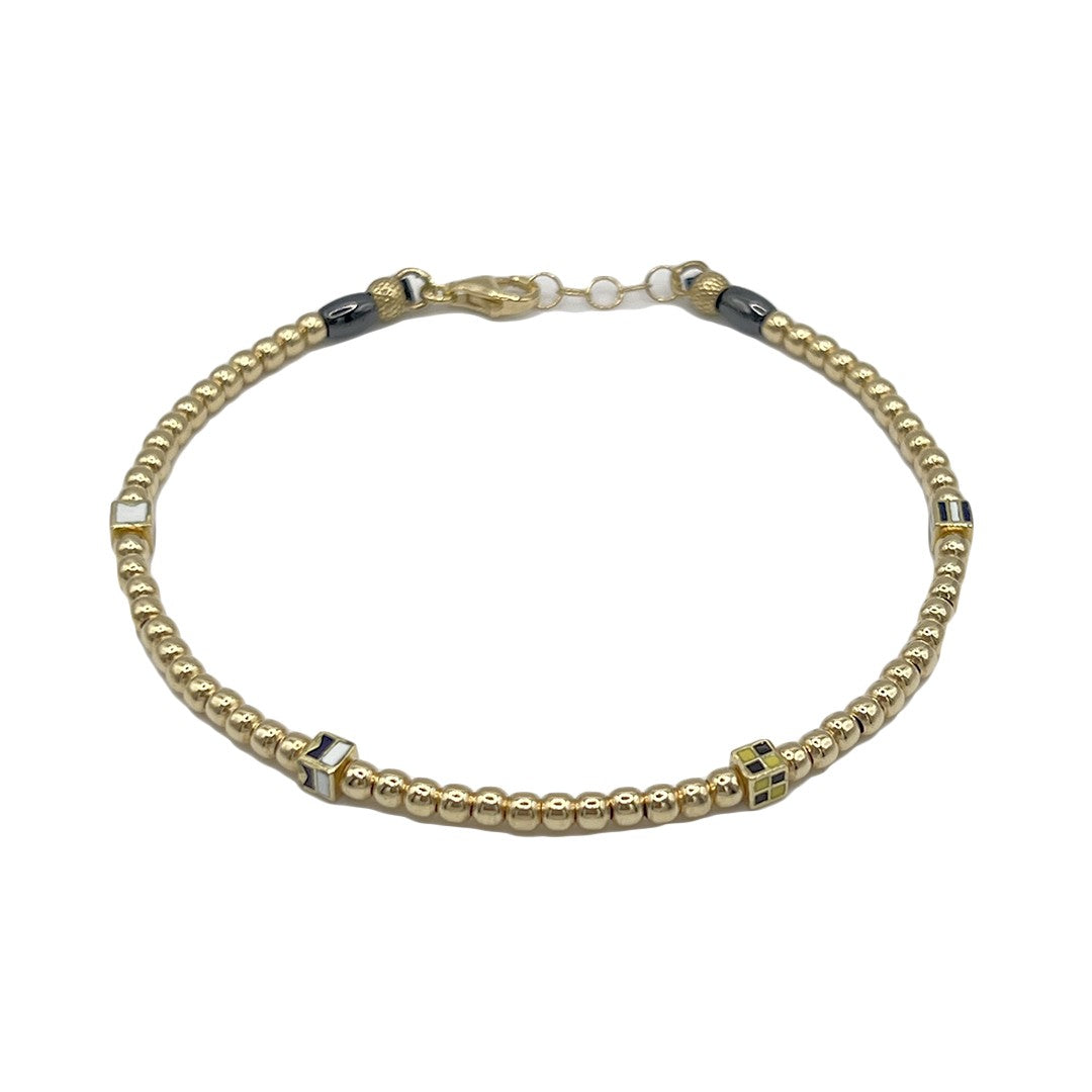Bracciale Oro Giallo Con Dadini Gold House De Patto - 1A - Gioielleria De Patto