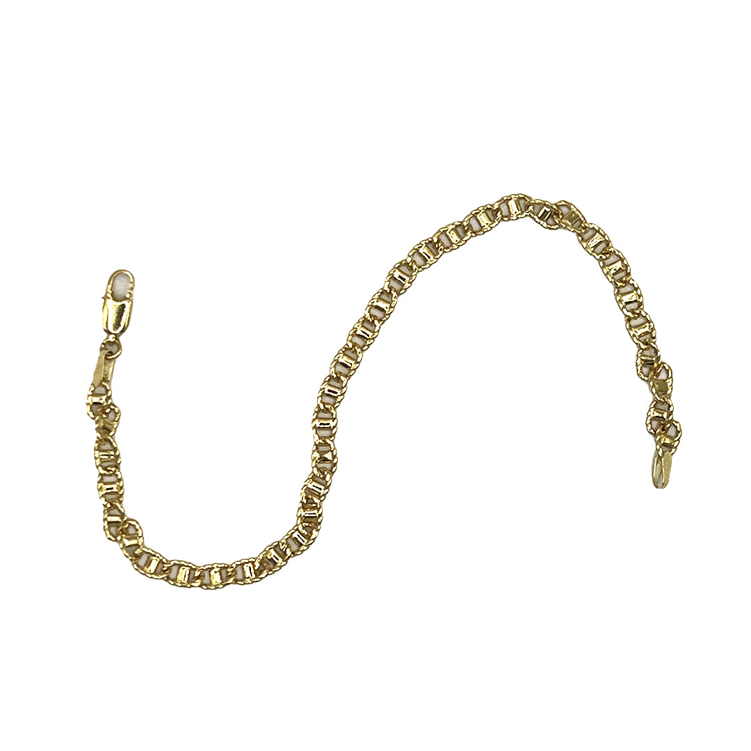 Bracciale Catena Intrecciata Uomo Oro Giallo Gold House De Patto - 1F - Gioielleria De Patto