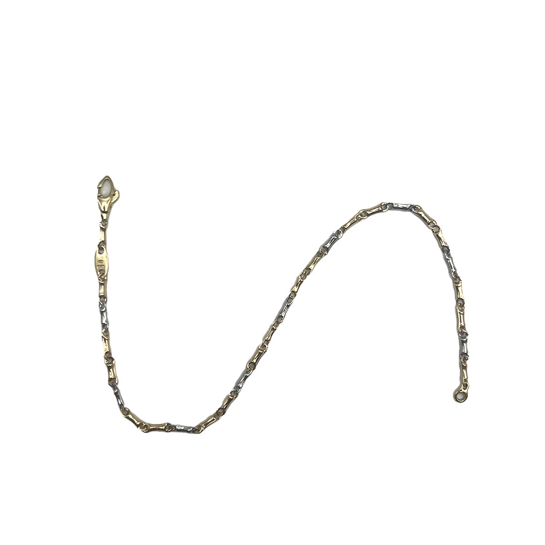 Bracciale Oro Giallo & Bianco Maglia Barilotto Gold House De Patto - 1O - Gioielleria De Patto
