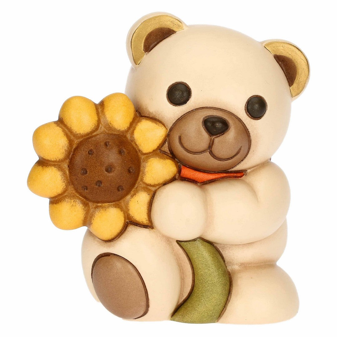 Thun Teddy con girasole in ceramica Primavera da vivere, medio - f3355h90 - Gioielleria De Patto