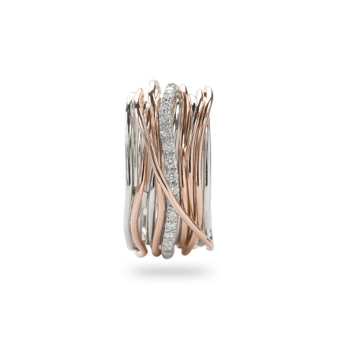 Rubinia Anello Donna Filodellavita Classic 13 fili in Oro Rosa - AN13ARBT - Gioielleria De Patto
