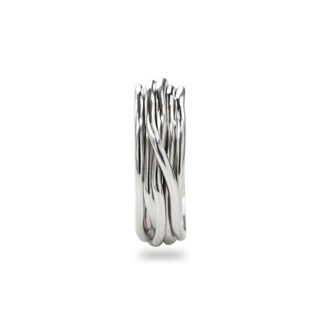 Rubinia Anello Unisex Filodellavita Rock 7 fili in Argento 925 - AN9A - Gioielleria De Patto