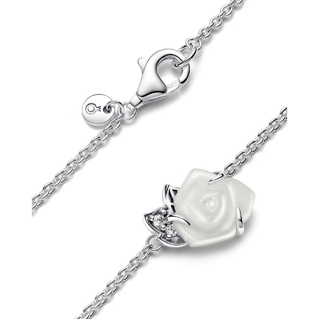 Collana Donna Pandora Rosa Bianca - 393206C01 - Gioielleria De Patto