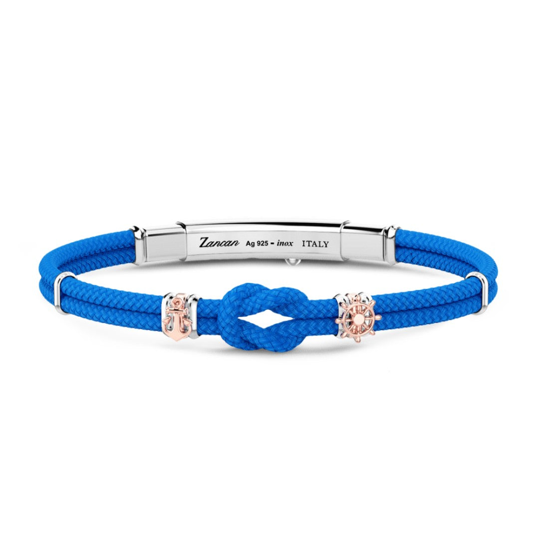 Zancan Bracciale Uomo Argento nodo Nautico - ESB276-AZ - Gioielleria De Patto