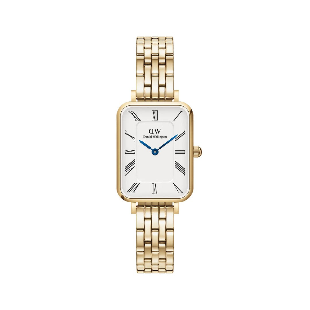 Orologio Donna Daniel Wellington Quadro Roman Numerals Link 5 Gold - DW00100688 - Gioielleria De Patto