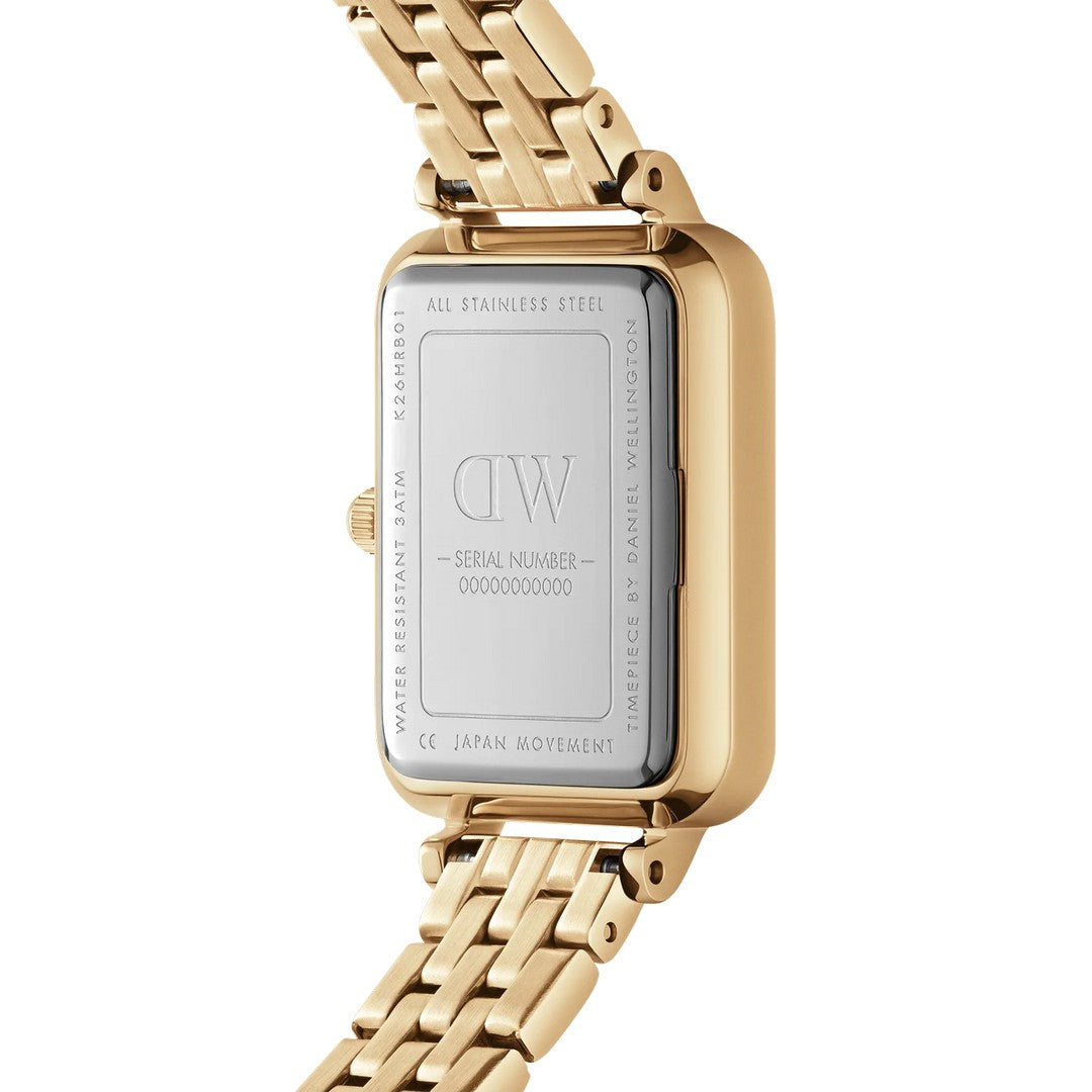 Orologio Donna Daniel Wellington Quadro Roman Numerals Link 5 Gold - DW00100688 - Gioielleria De Patto