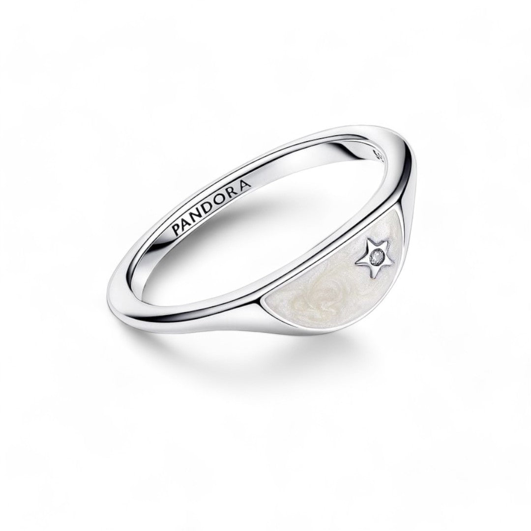Anello Donna Pandora Mezzo Sigillo con Smalto Pandora ME - 193325C01 - Gioielleria De Patto