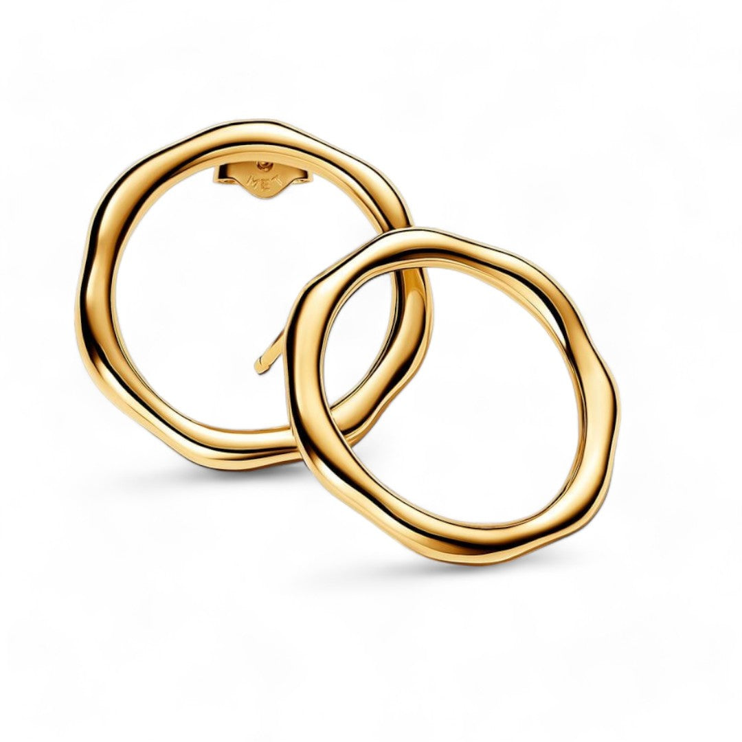 Orecchini Donna Pandora Linea Sinuosa Circolare - 263265C00 - Gioielleria De Patto