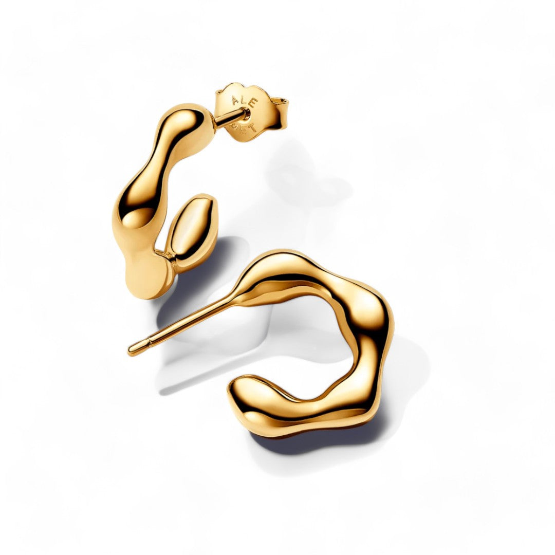 Orecchini Donna Pandora Cerchi Aperti Linea Sinuosa - 263269C00 - Gioielleria De Patto