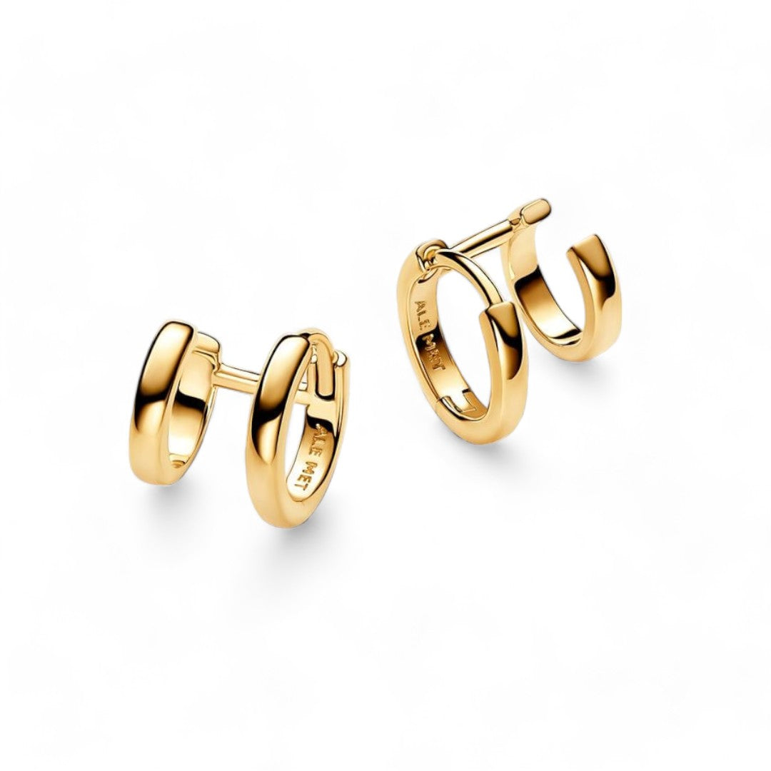 Orecchini Donna Pandora Doppi Cerchi Huggie - 263280C00 - Gioielleria De Patto