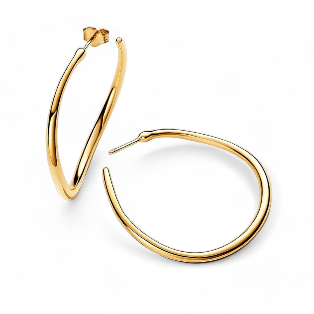 Orecchini Donna Pandora Cerchi Aperti 42 mm Linea Sinuosa - 263299C00 - Gioielleria De Patto