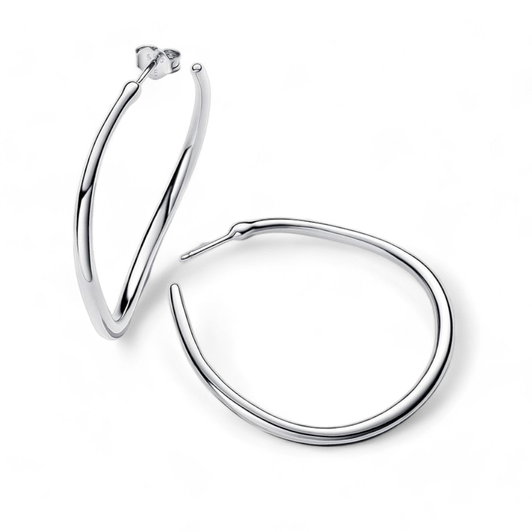 Orecchini Donna Pandora Cerchi Aperti 42 mm Linea Sinuosa - 293299C00 - Gioielleria De Patto