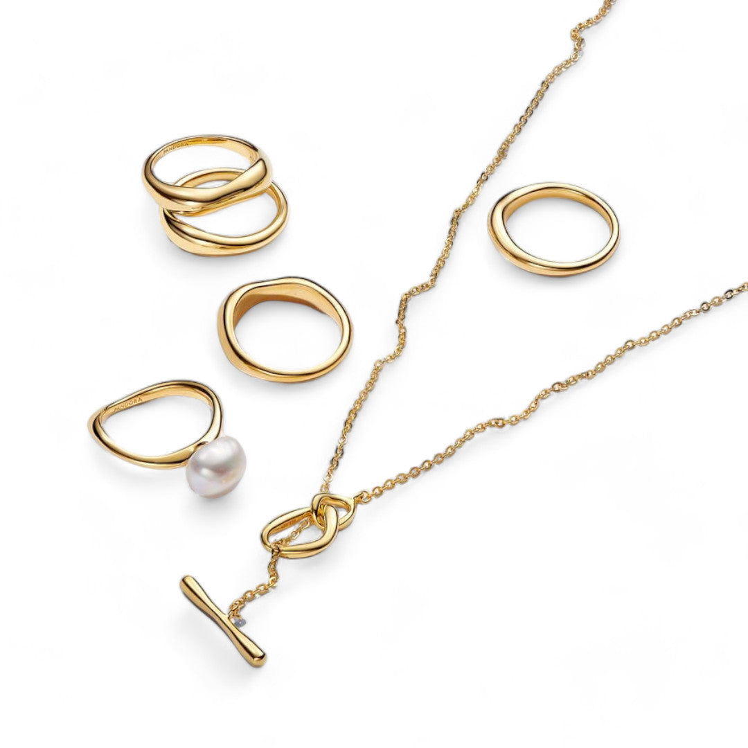 Collana Donna Pandora Chiusura a T Linea Sinuosa - 363255C00 - Gioielleria De Patto