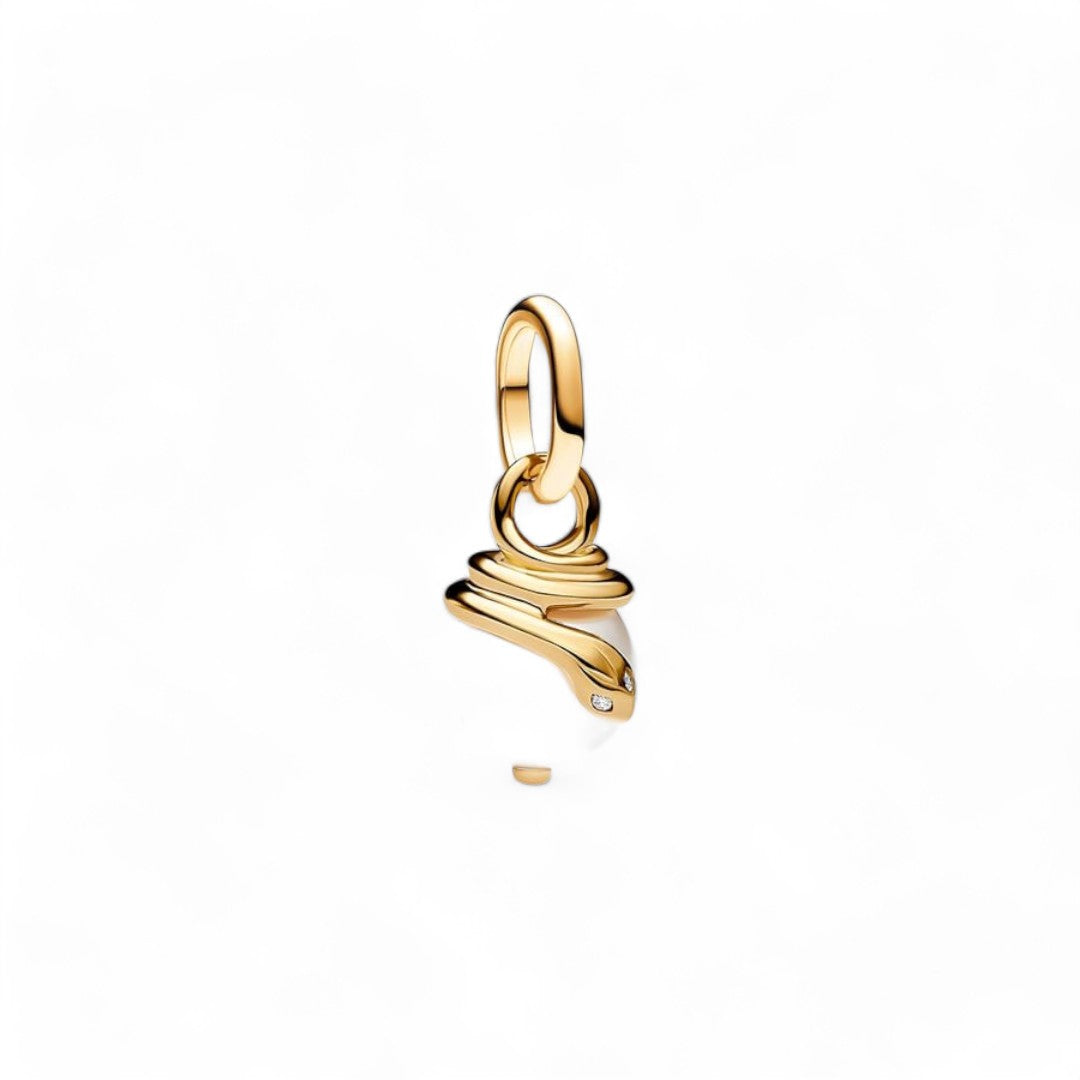 Charm Donna Pandora Mini Pendente Snake Pearlescent Pandora ME - 763375C01 - Gioielleria De Patto