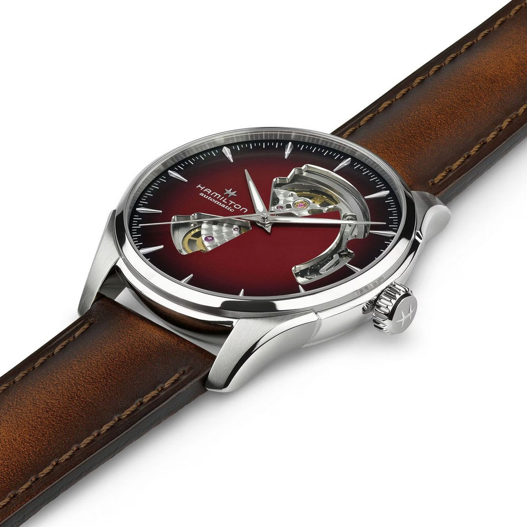Hamilton Orologio Uomo Jazzmaster Open Heart Auto - H32675570 - Gioielleria De Patto