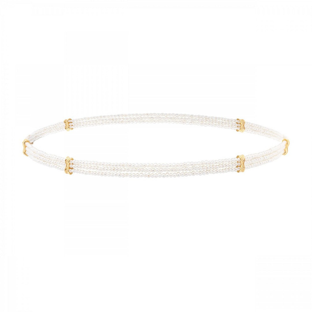Gorgera Donna Gerardo Sacco oro 375/000 con microperle mod piccolo - 14319 - Gioielleria De Patto