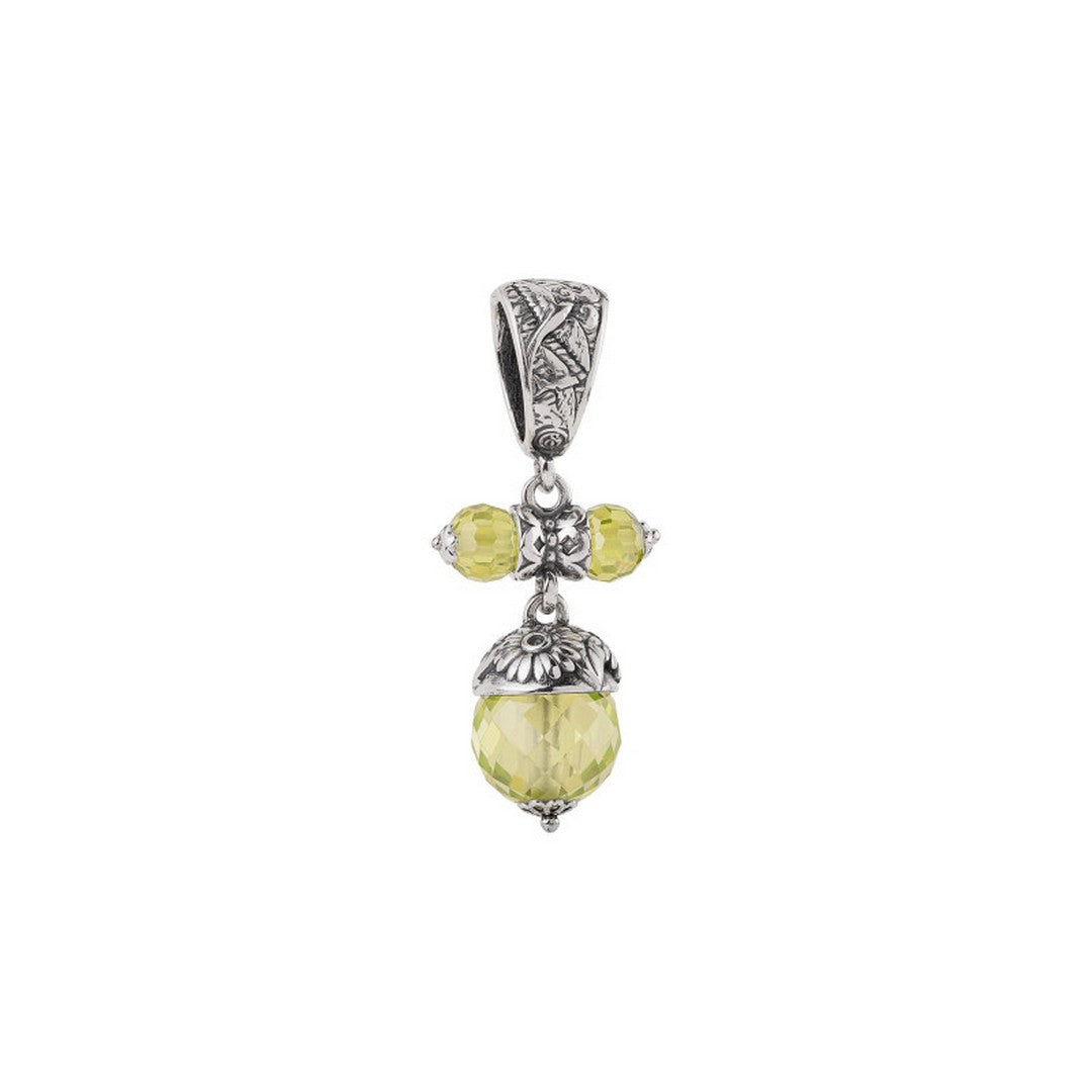 Gerardo Sacco Ciondolo arg.tit 925/000 con zirconia sfaccettata "Primavera"