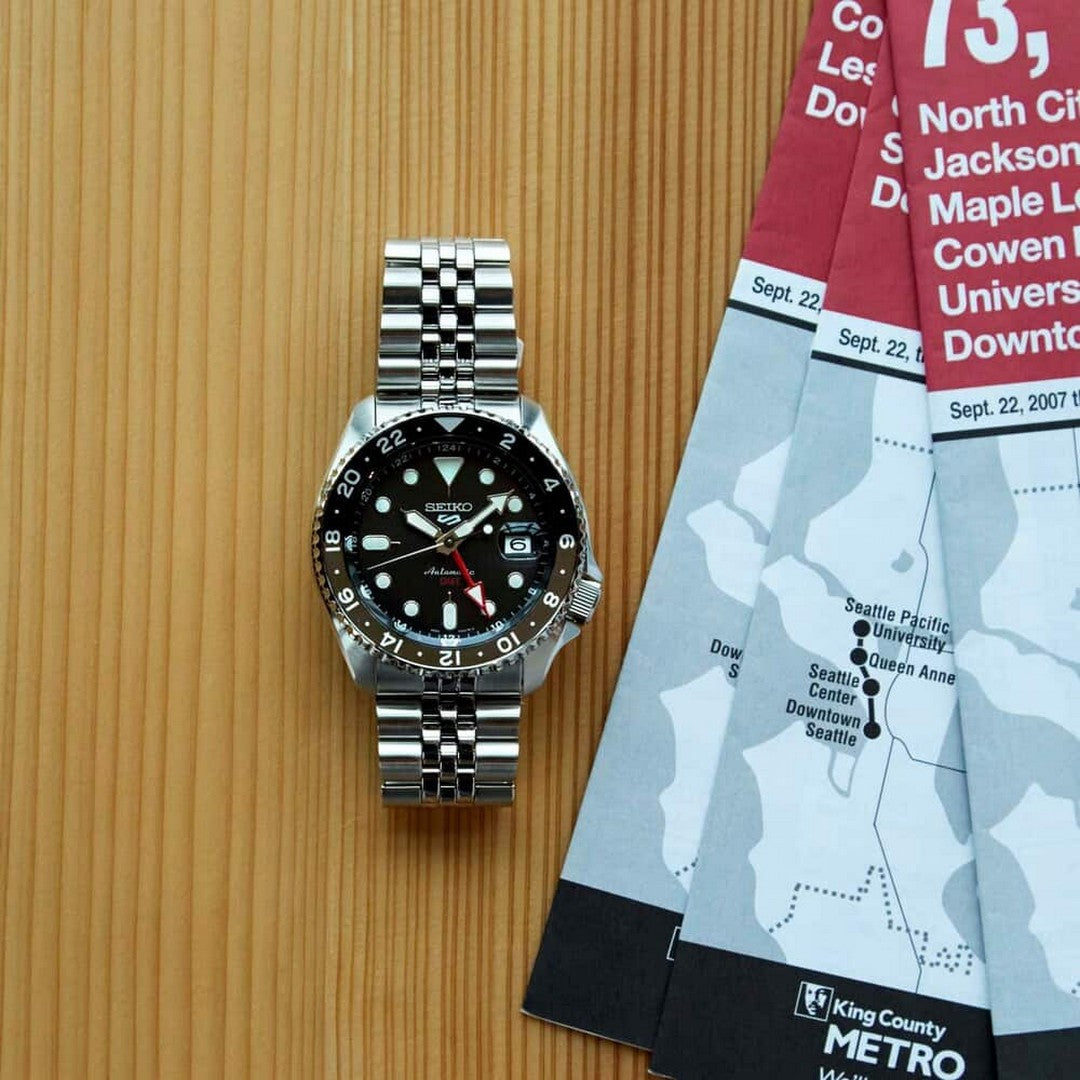 Seiko 5 Sport Orologio GMT Uomo Nero - SSK001K1 - Gioielleria De Patto