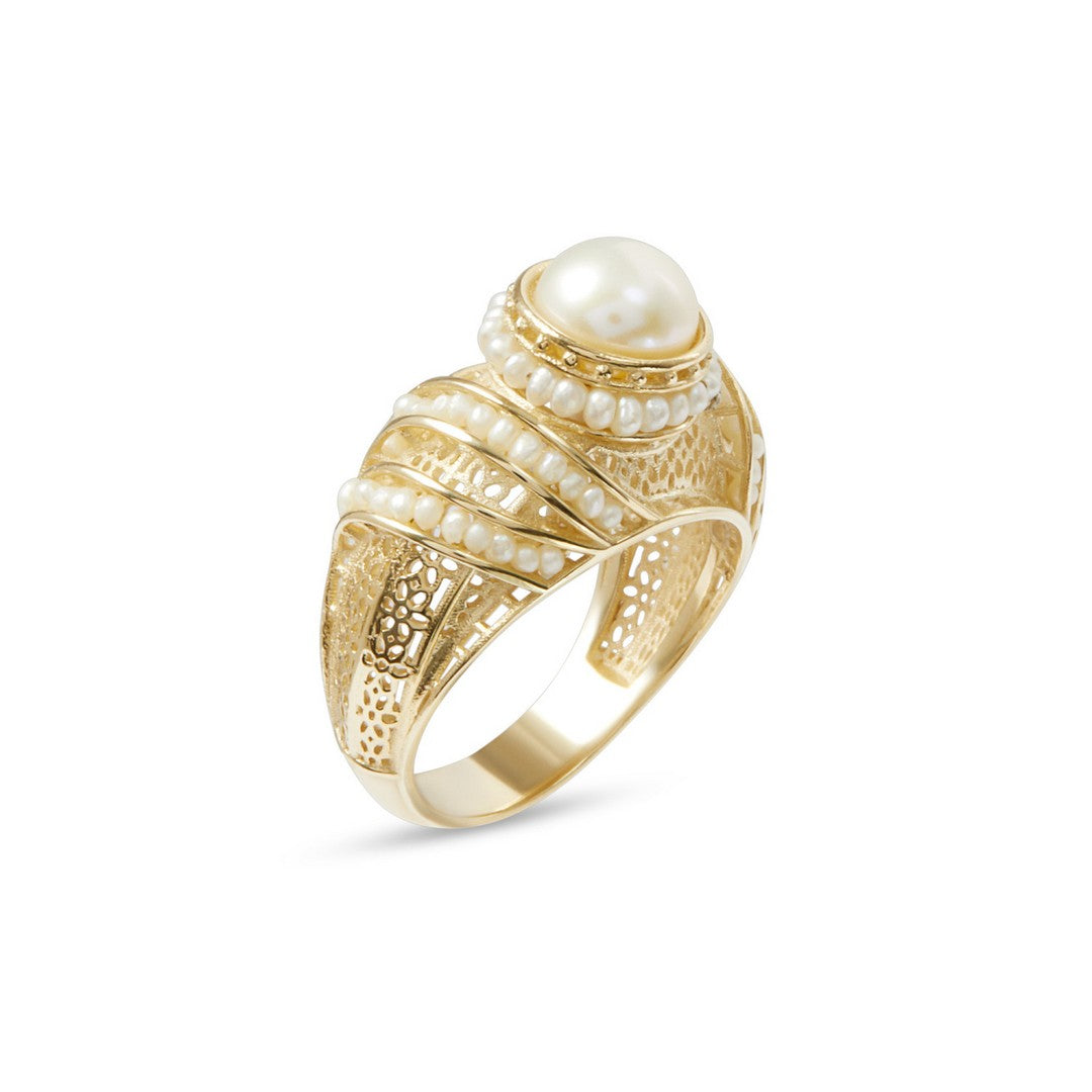 Anello Donna Gerardo Sacco Oro e perle - 14327 - Gioielleria De Patto