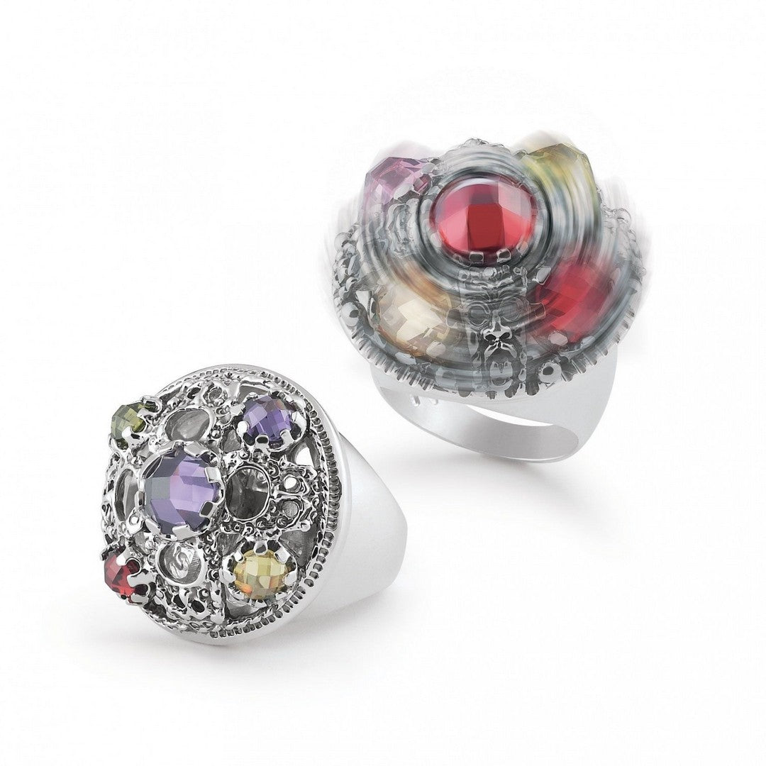 Anello Donna Gerardo Sacco Trottola con zirconia sfaccettata - 38489 - Gioielleria De Patto