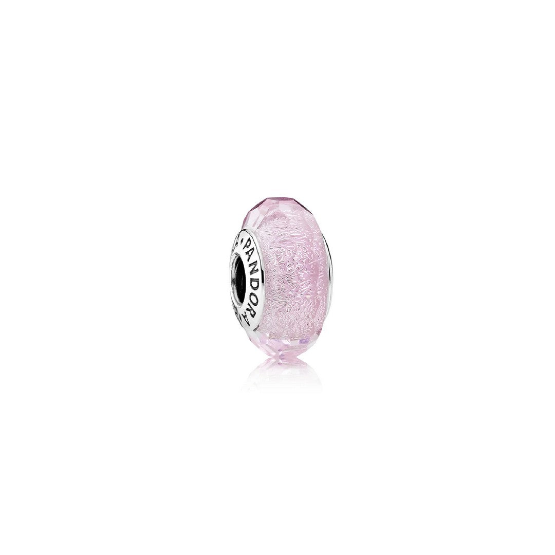 Charm Donna Pandora Vetro di Murano Rosa Iridescente - 791650 - Gioielleria De Patto