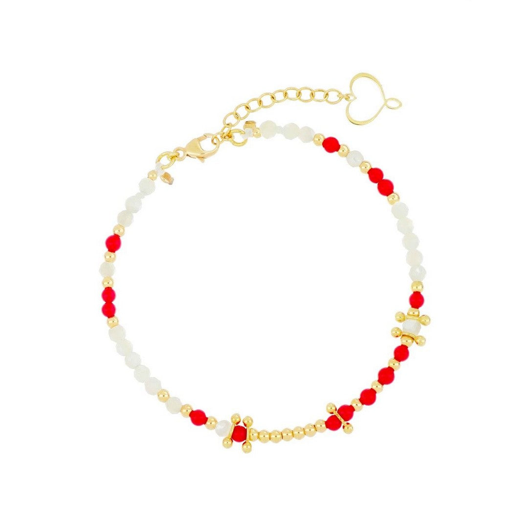 Bracciale Donna Maman et Sophie Mia Africa Corallo e Madreperla - brmafcomp - Gioielleria De Patto