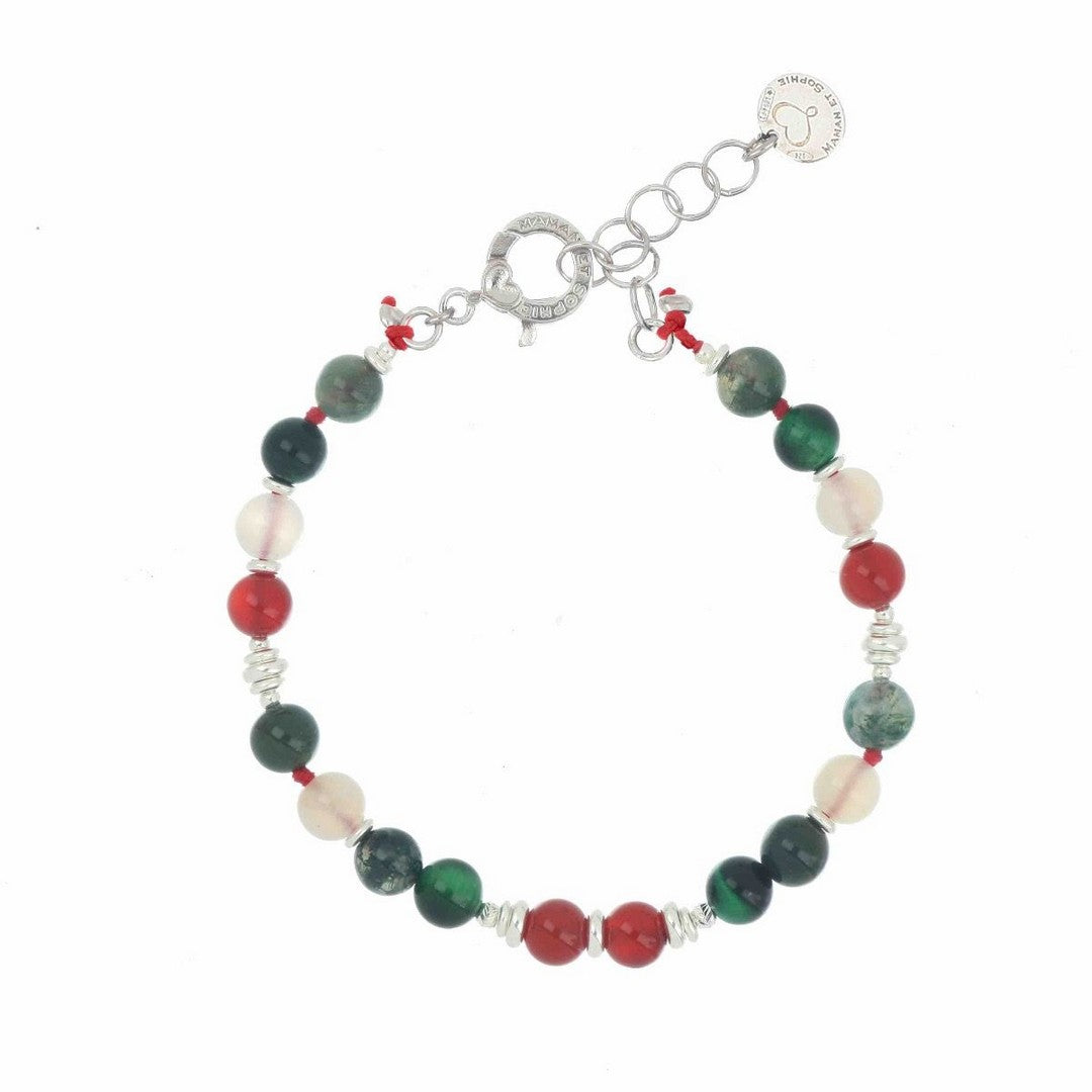 Bracciale Donna Maman et Sophie Tancredi Verde Bianco Rosso - brtanvbc - Gioielleria De Patto