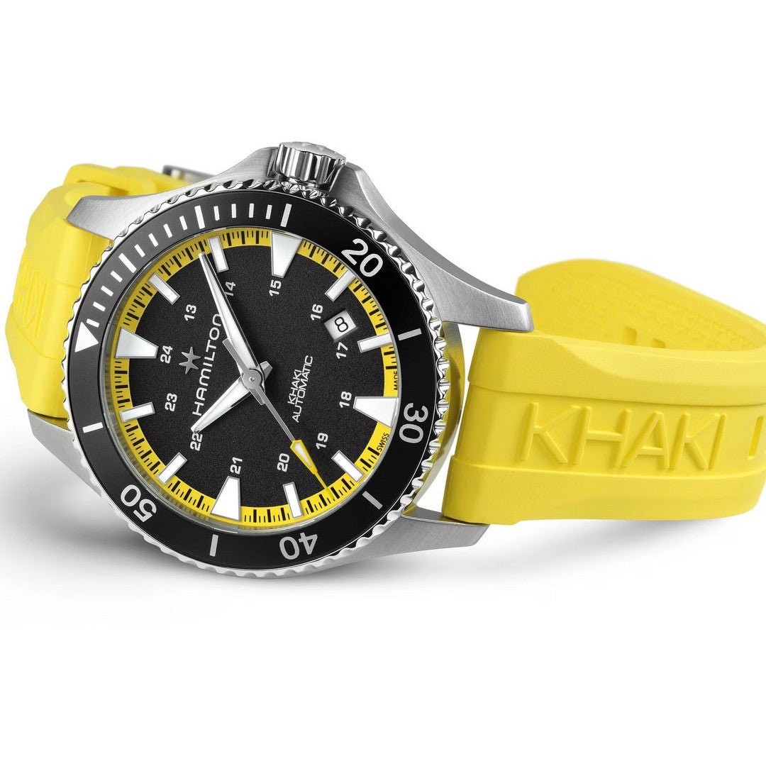 Hamilton Orologio Uomo Scuba Auto Khaki Navy - H82395332 - Gioielleria De Patto