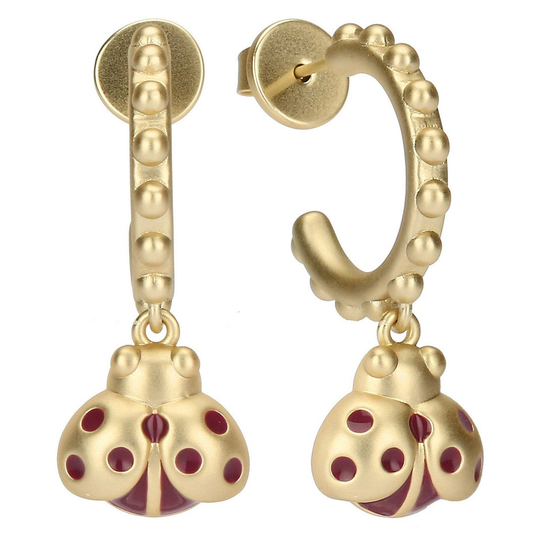 Thun Orecchino a cerchio con coccinella e strass - V5856P00 - Gioielleria De Patto