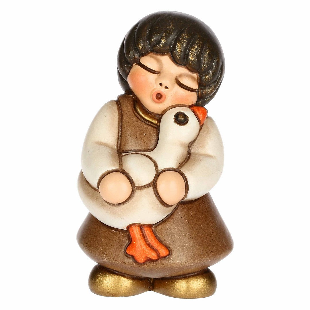 Thun Bimba con oca in ceramica Presepe Classico - S3397A83 - Gioielleria De Patto