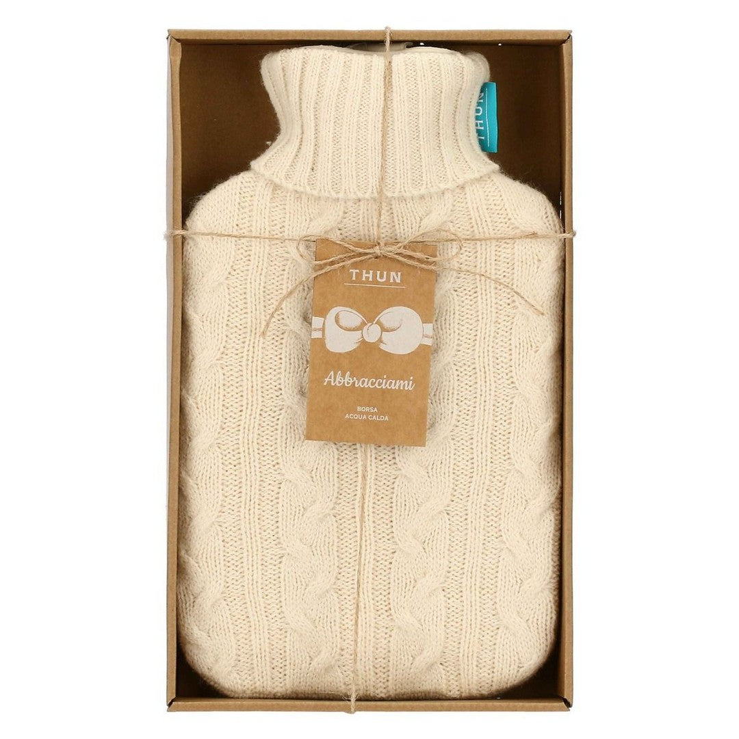 Thun Boule acqua calda con cover in tricot jaqard AbbracciAMI, tortora - P5181P00 - Gioielleria De Patto