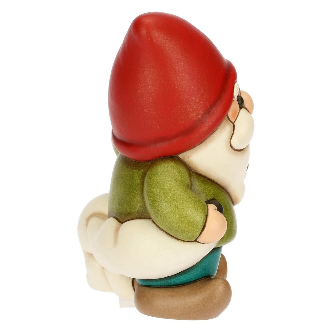 Thun Gnomo Oliver con volpe bianca Perla in ceramica Inverno Incantato - F3434H90 - Gioielleria De Patto