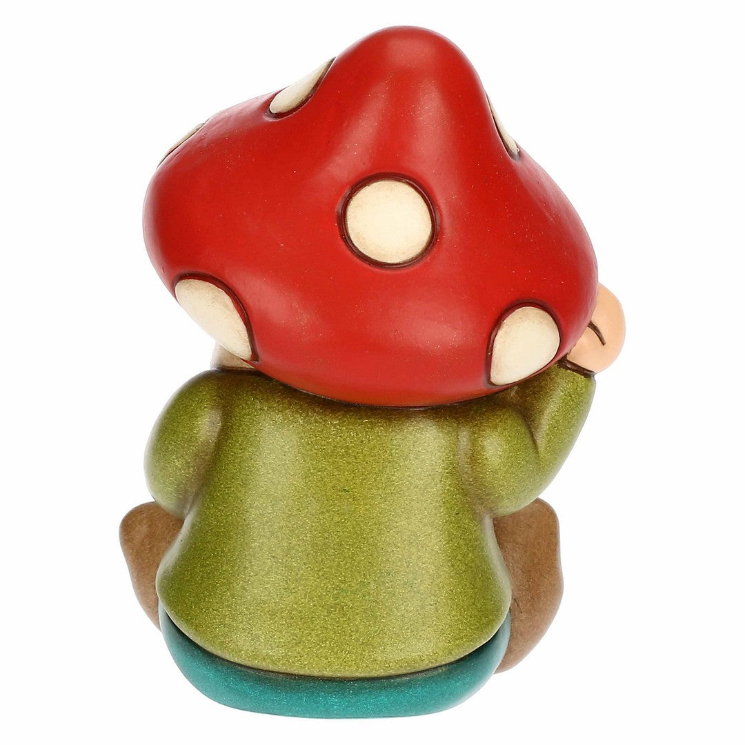 Thun Gnomo Oliver con cappello a forma di fungo in ceramica Inverno Incantato - F3415H90 - Gioielleria De Patto