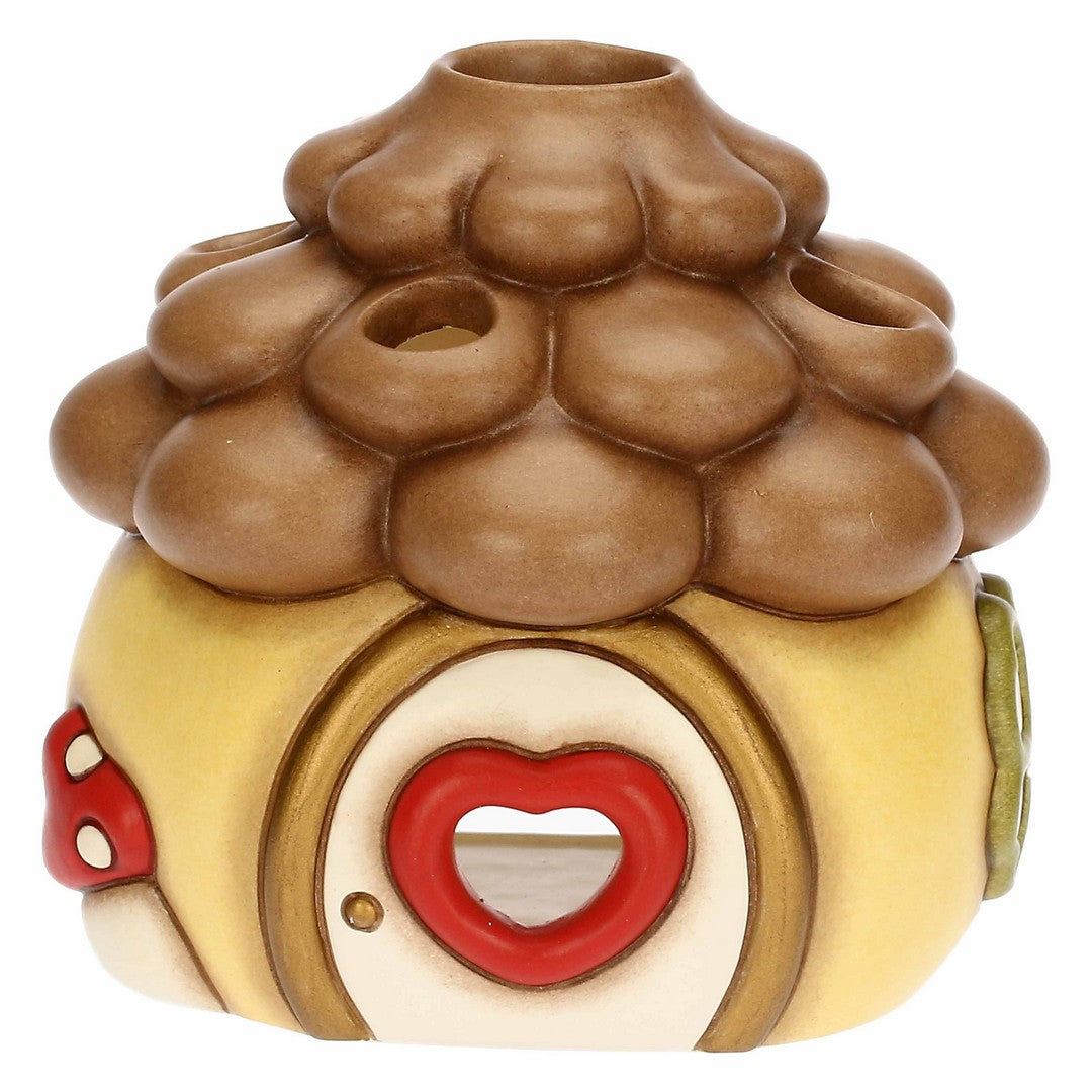 Thun Porta tea-light casetta a forma di pigna in ceramica Inverno Incantato - C3256H90 - Gioielleria De Patto