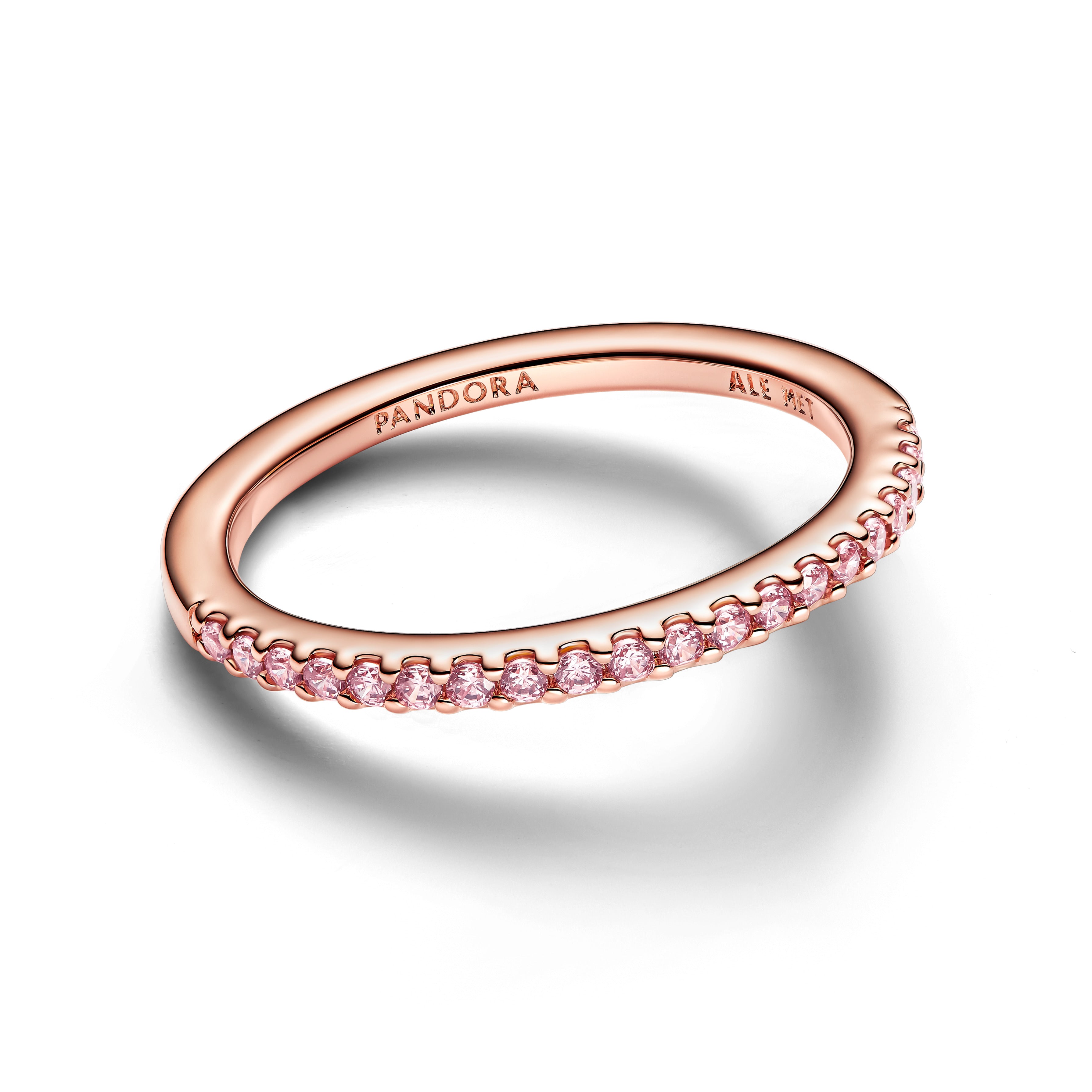 Anello Donna Pandora Pavè Fascia Sottile - 182999C01 - Gioielleria De Patto