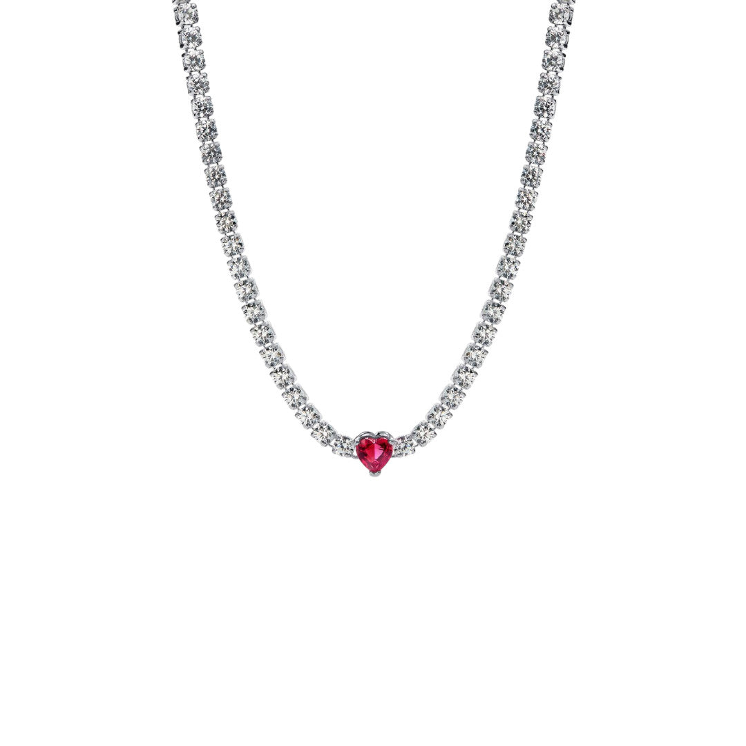 Collana Donna Pandora Collana Choker Cuore Rosso - 393549C01