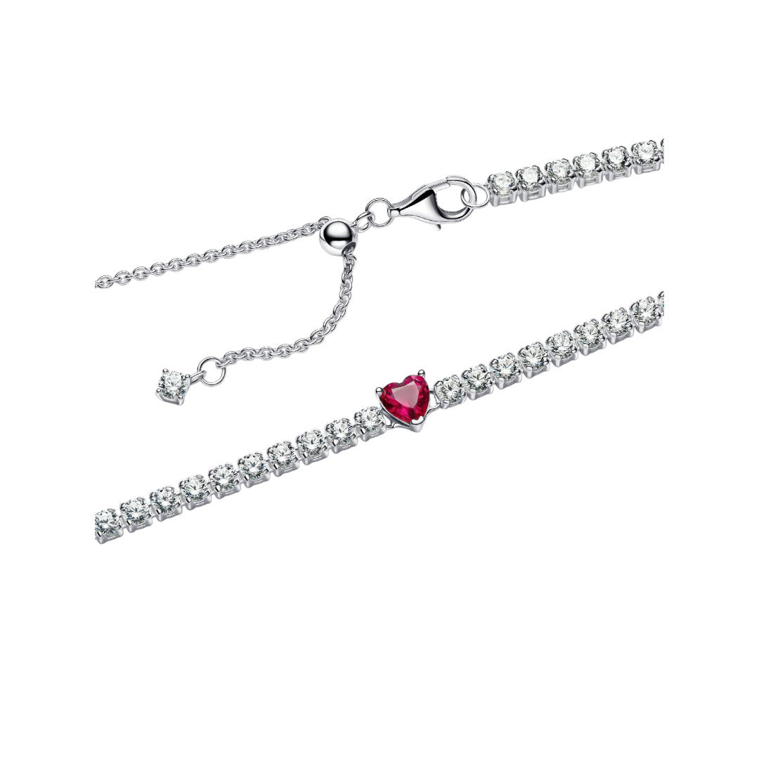 Collana Donna Pandora Collana Choker Cuore Rosso - 393549C01