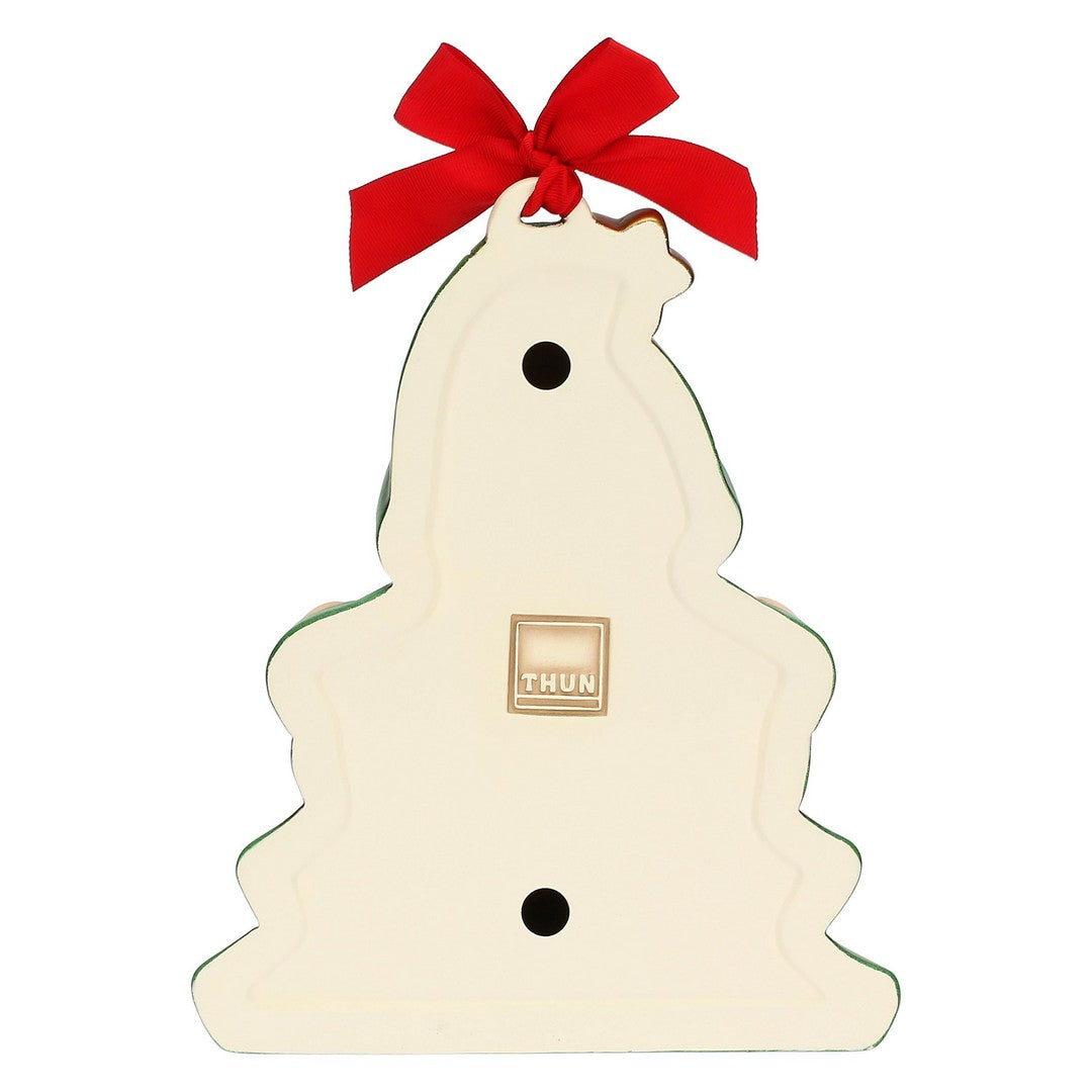Thun Gnomo Oliver albero di Natale con scritta Auguri in ceramica - A1210A82