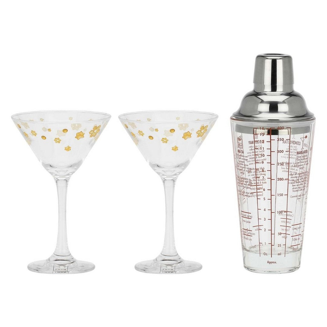Thun Set 2 bicchieri Martini con shaker Sorprese di Natale - P5140A91