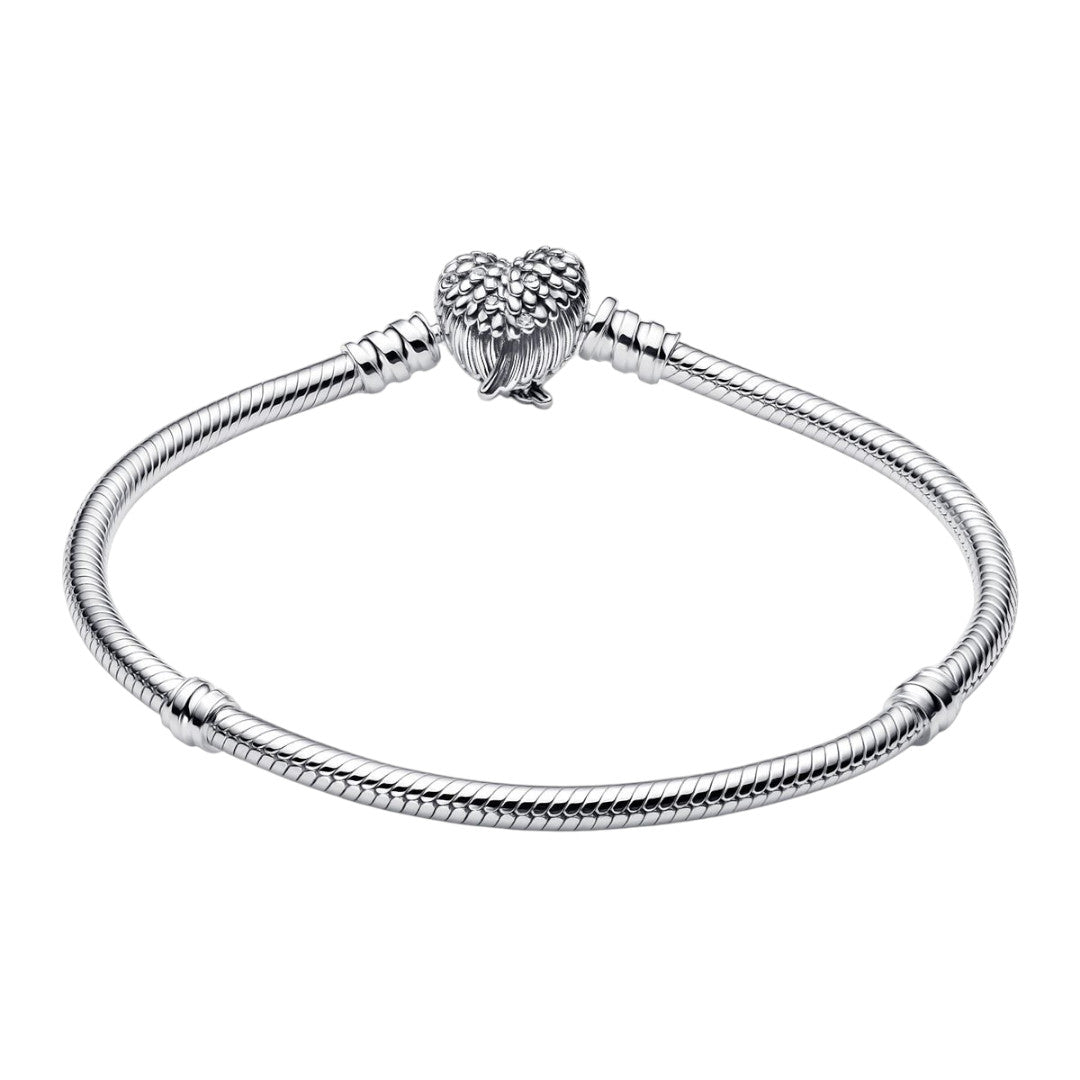 Bracciale Donna Pandora con Chiusura a Cuore e Ali d'Angelo - 593680C01