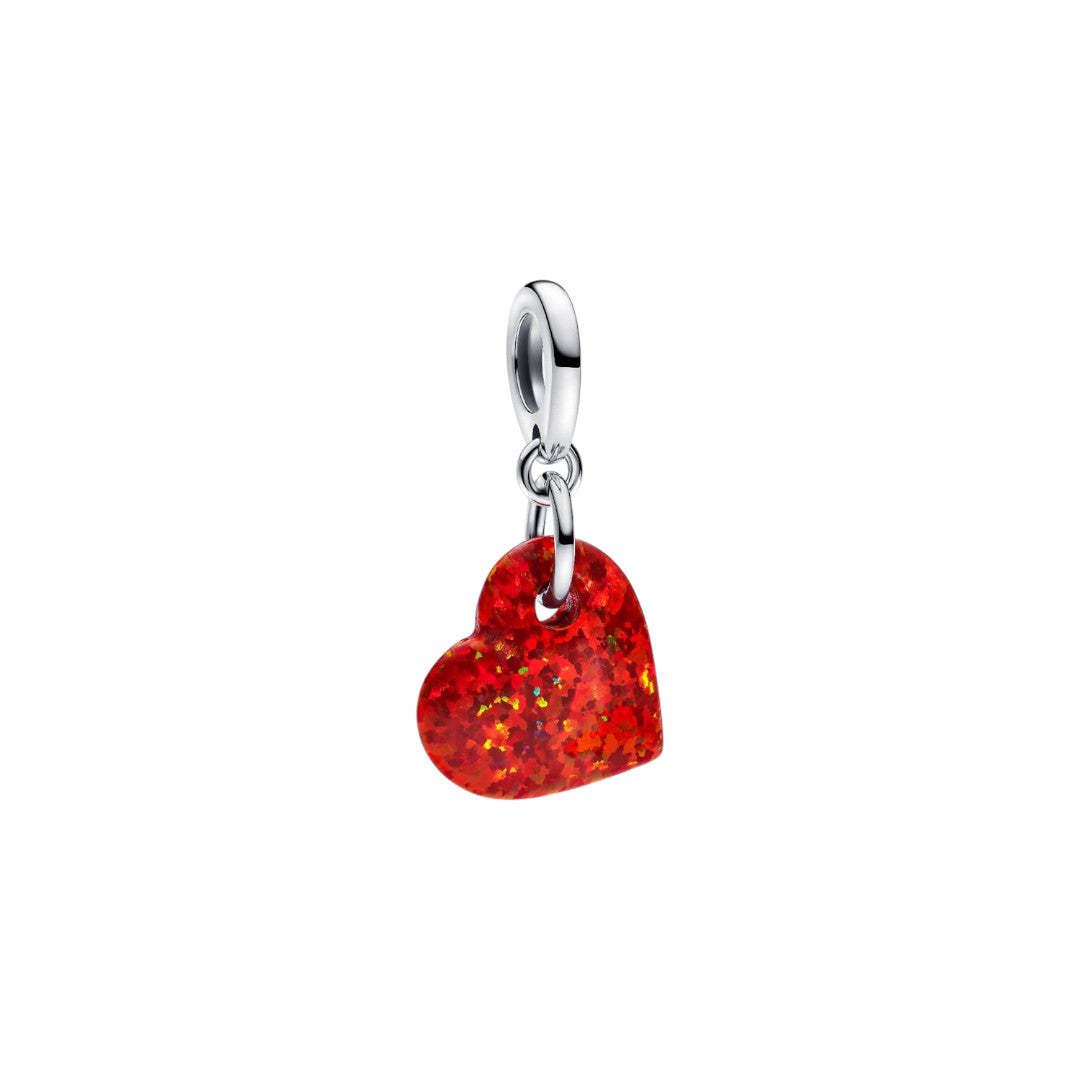 Pendente Donna Pandora Cuore Opale Rosso - 793348C01