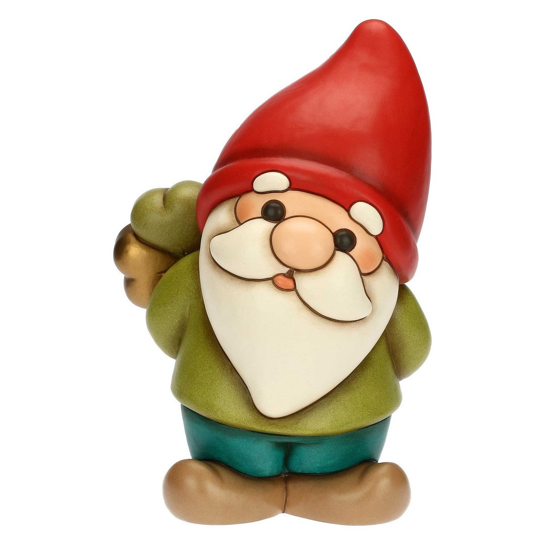 Thun Gnomo Oliver con quadrifoglio portafortuna in ceramica Inverno Incantato, maxi - F3424H90