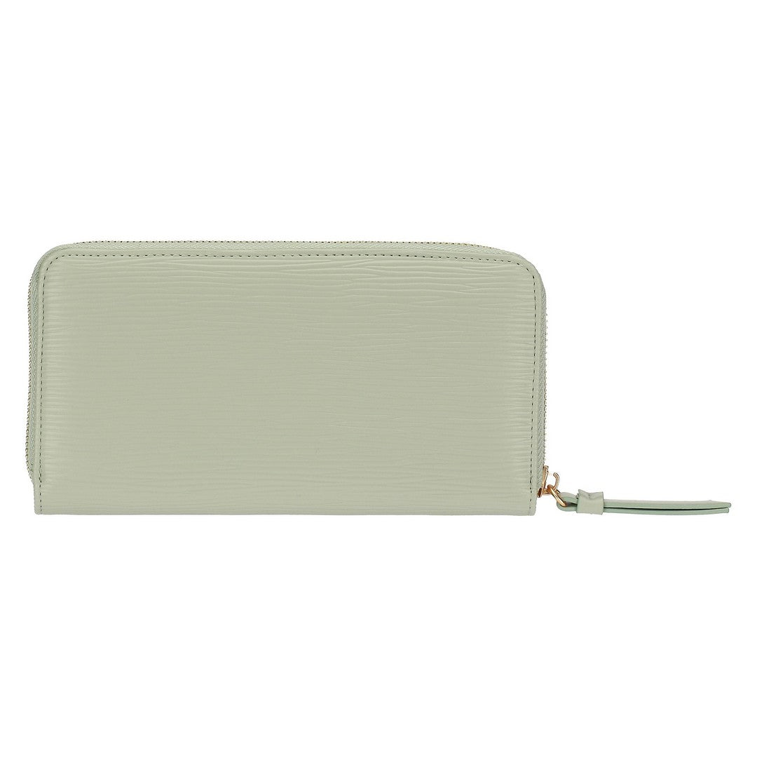 Thun Portafoglio con chiusura zip in ecopelle, verde - T10279339P00