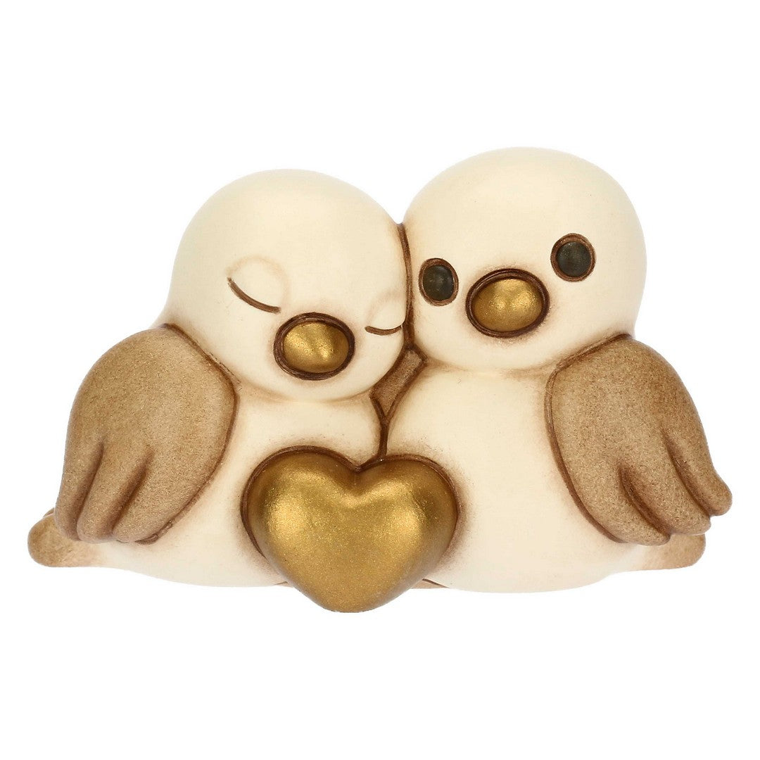 Thun Coppia passerotti in ceramica con cuore, mini - T10095272H90