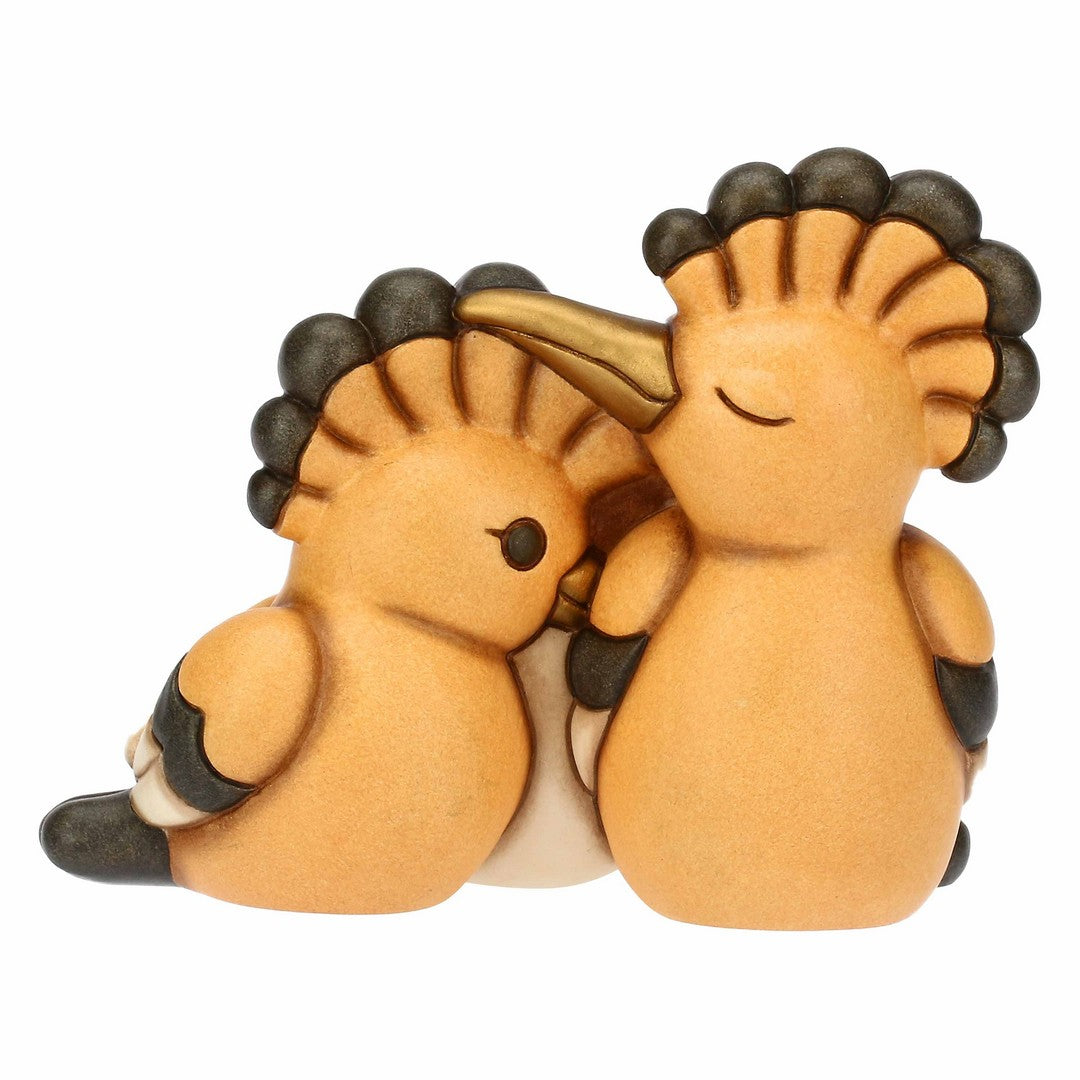 Thun Coppia upupe in ceramica con cuore, grandi - T10092277H90