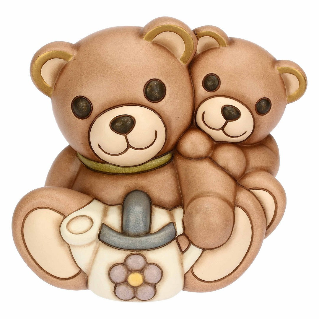Thun Coppia Teddy Primavera in ceramica con annaffiatoio - T10089277H90