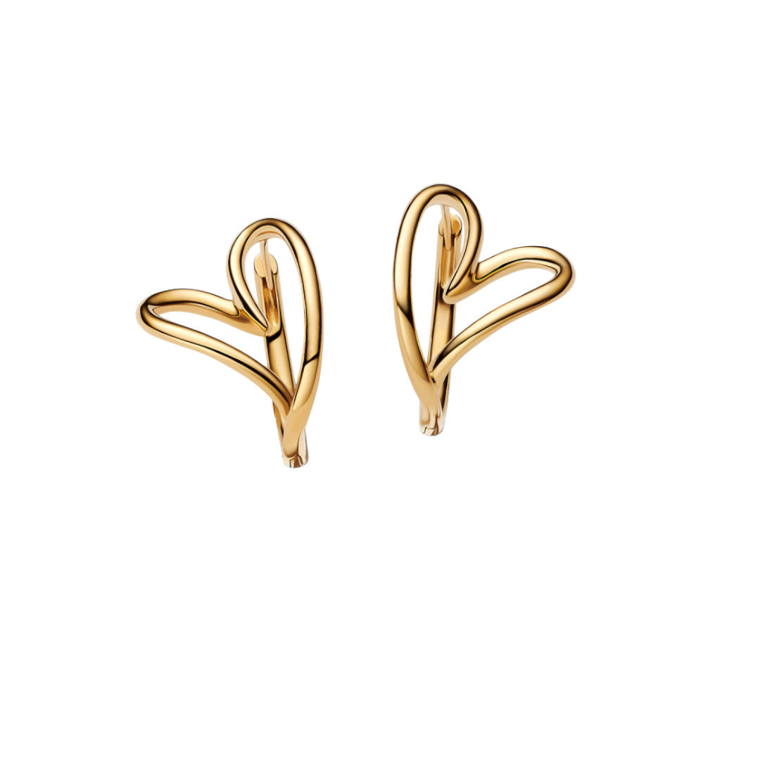 Orecchini Donna Pandora Cuore Linea Sinuosa - 263807C00