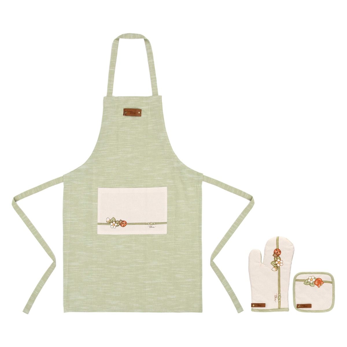 Thun Set presina, guantone, grembiule con scatola Country Bloom - T10500117P00T