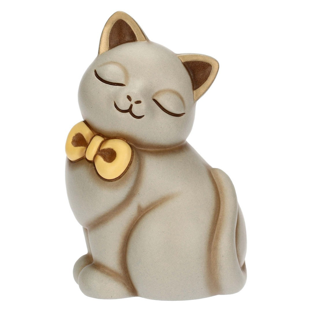 Thun Gatto Momi con fiocco in ceramica, medio - T10036274H90